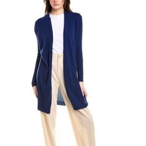 Sofiacashmere Blue Modern Duster Cardigan Sweater M